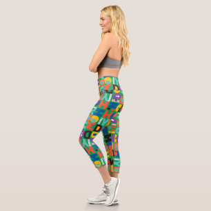 FRIENDS™   How You Doin' Vibrant Pattern Capri Leggings