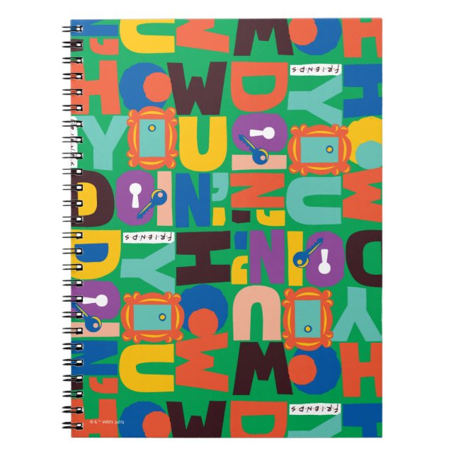 FRIENDS™ | How You Doin&#x27; Vibrant Pattern Notebook (Front)