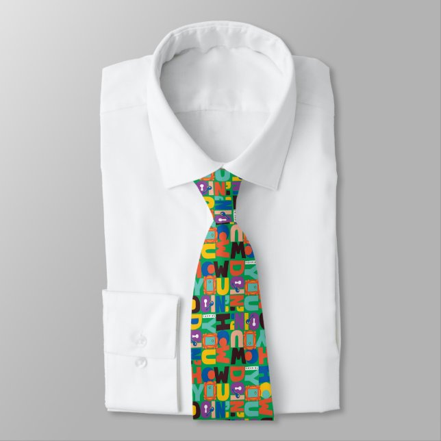 FRIENDS™ | How You Doin' Vibrant Pattern Tie (Tied)