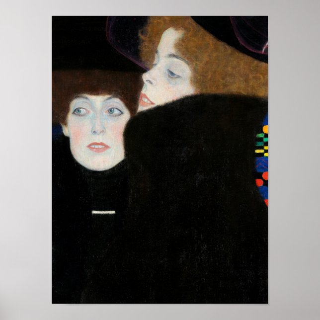 Friends I, The Sisters by Gustav Klimt Poster (Front)