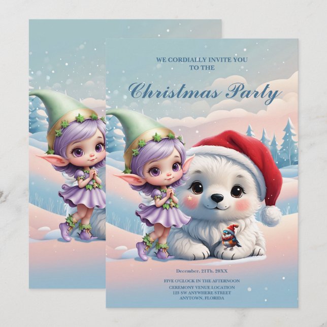 Friends in a fantasy world.  invitation (Front/Back)