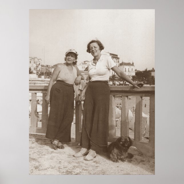 Friends in Cannes in 1930s Poster (Front)