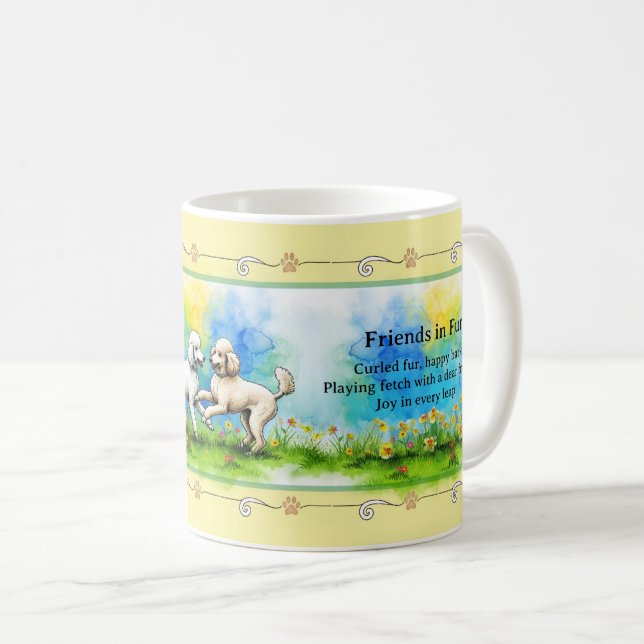 Friends in Fur Haiku Poodle Mug