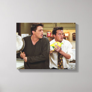 FRIENDS™   Joey & Chandler Scared Canvas Print