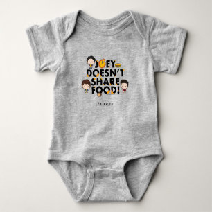 FRIENDS™   Joey Doesn't Share Food Chibi Baby Bodysuit