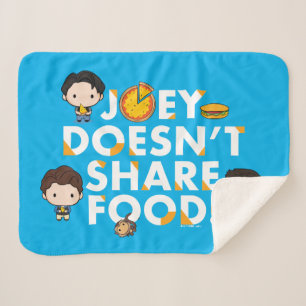 FRIENDS™ Joey Doesn't Share Food Chibi Sherpa Blanket