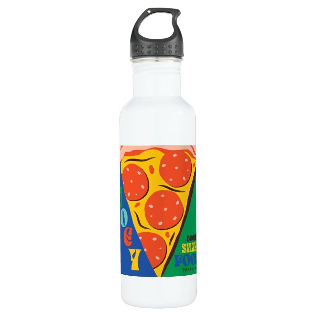 FRIENDS™ | Joey Doesn't Share Food - Pizza Graphic 710 Ml Water Bottle (Front)