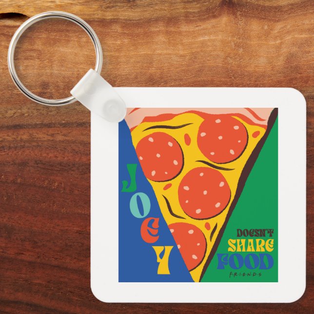 FRIENDS™ | Joey Doesn't Share Food - Pizza Graphic Keychain (Front)