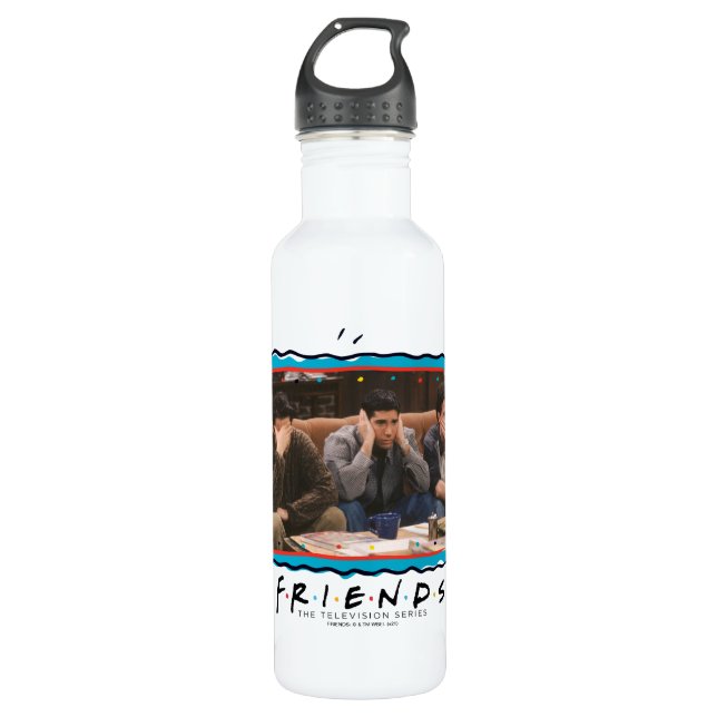 FRIENDS™ | Joey, Ross, and Chandler on the Couch 710 Ml Water Bottle (Front)