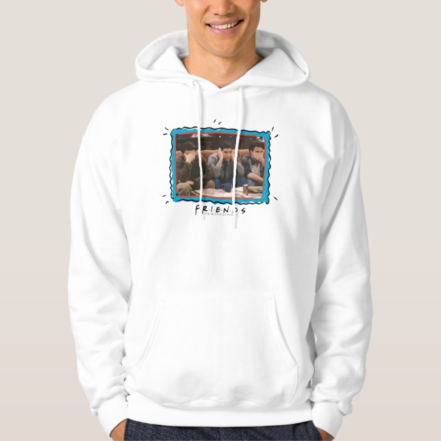 FRIENDS™ | Joey, Ross, and Chandler on the Couch Hoodie (Front)