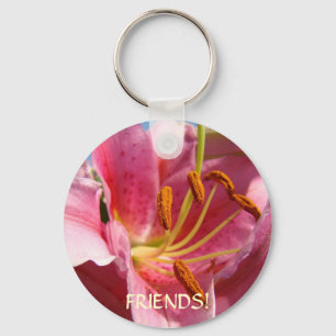 FRIENDS Keychain Gifts Pink Calla Lilies Flowers