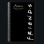 FRIENDS™ Logo | Wedding Bridal Shower Guest Gift Notebook<br><div class="desc">This notebook features a playful design inspired by the iconic elements of FRIENDS™, such as the Central Perk logo and the colourful frame from Monica's apartment door. Crafted with durable laminated front and back covers, it ensures longevity and protection. The smooth, high-quality paper provides a pleasant writing experience, making it...</div>