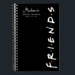 FRIENDS™ Logo | Wedding Bridal Shower Guest Gift Notebook<br><div class="desc">This notebook features a playful design inspired by the iconic elements of FRIENDS™, such as the Central Perk logo and the colourful frame from Monica's apartment door. Crafted with durable laminated front and back covers, it ensures longevity and protection. The smooth, high-quality paper provides a pleasant writing experience, making it...</div>