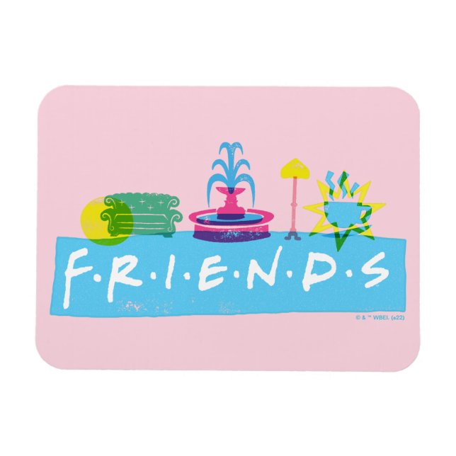 FRIENDS™ | Logo with Icons Magnet (Horizontal)