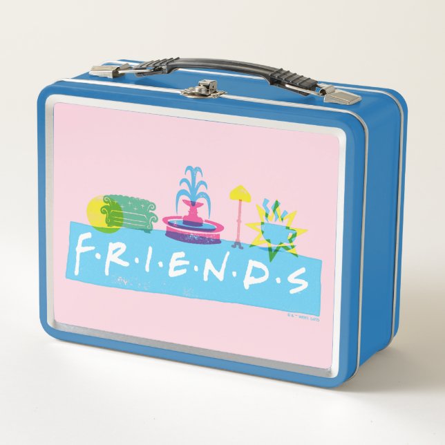 FRIENDS™ | Logo with Icons Metal Lunch Box (Front)