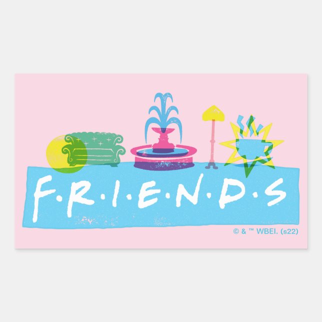 FRIENDS™ | Logo with Icons Sticker (Front)