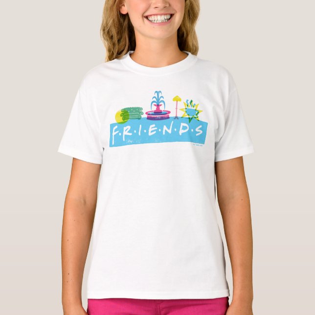 FRIENDS™ | Logo with Icons T-Shirt (Front)