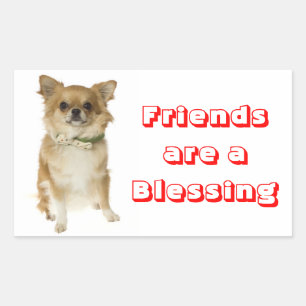 Friends Long Haired Chihuahua Puppy Dog Sticker