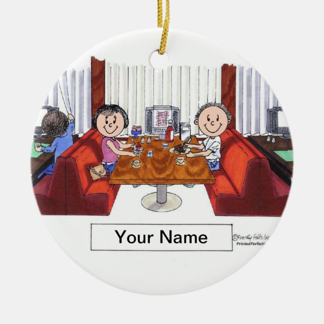 Friends - Male & Female Ceramic Ornament (Front)