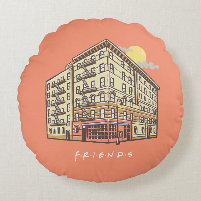 FRIENDS™ | Monica's Apartment Building Round Pillow (Front)
