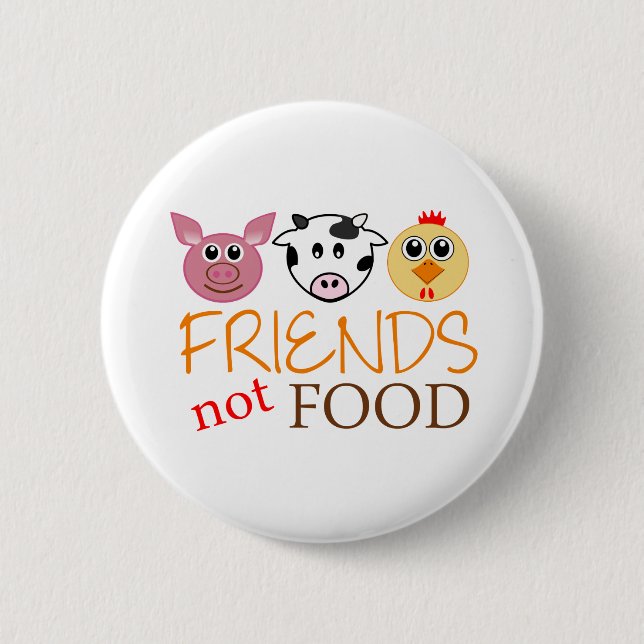 Friends Not Food 2 Inch Round Button (Front)