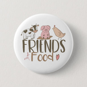 Friends Not Food 2 Inch Round Button