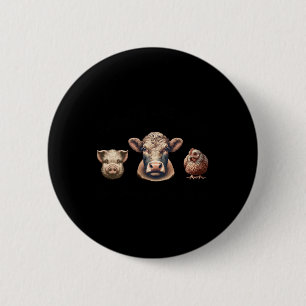Friends Not Food Our Lives To Us Vegan Sticker 2 Inch Round Button