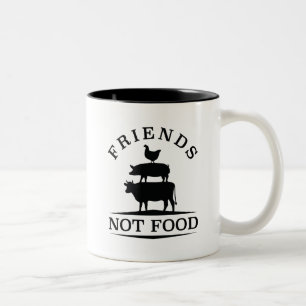 Friends Not Food Two-Tone Coffee Mug
