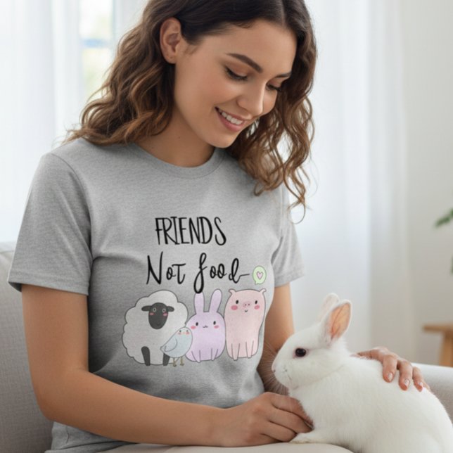 Friends not Food Vegan Vegetarian Diet Shirt (Creator Uploaded)