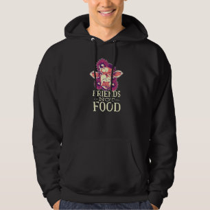 Friends Not Food Vegetarian Vegan Meme Cow With Fl Hoodie