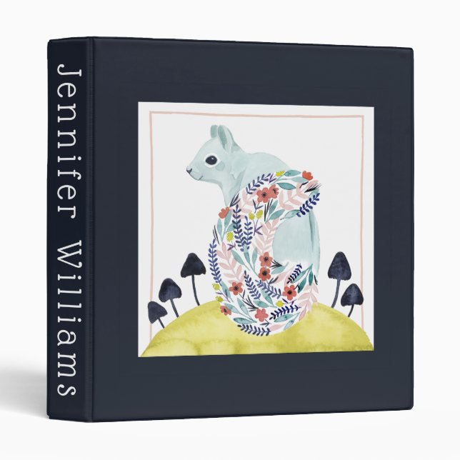Friends of Clementine | Folk Art Squirrel Binder (Front/Spine)