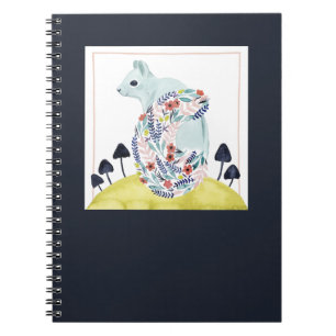 Friends of Clementine   Folk Art Squirrel Notebook