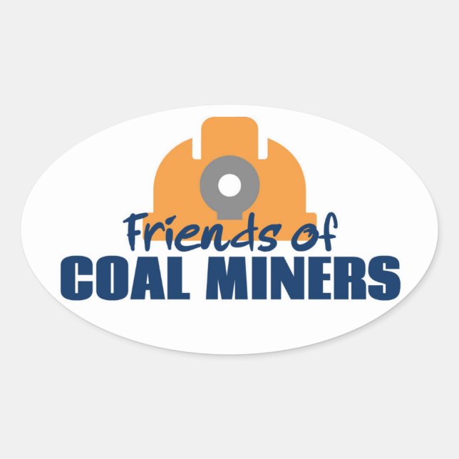 Friends of Coal Miners Oval Sticker (Front)