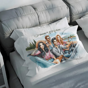 Friends of Lifetime Travel Theme  Accent Pillow
