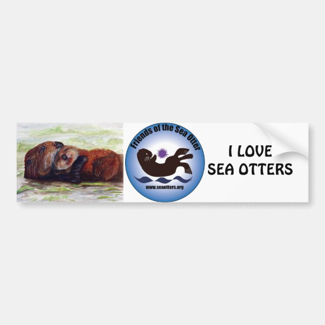 Friends of the Sea Otter Bumper Sticker (Front)
