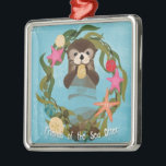 Friends of the Sea Otter Holiday Ornament<br><div class="desc">Get into the holiday spirit with this adorable sea otter ornament. Makes a great gift!</div>