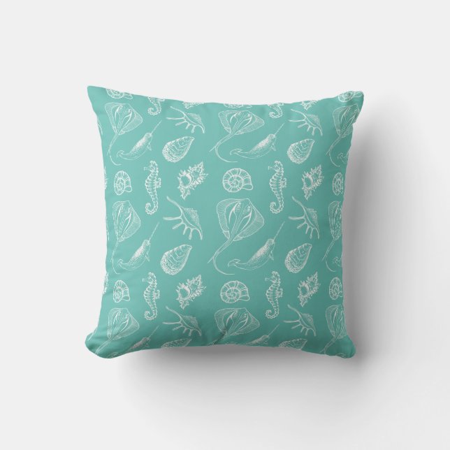 Friends Of The Sea Throw Pillow (Front)
