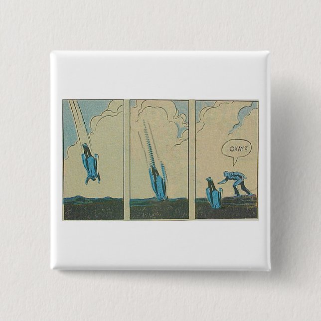 Friends OKAY? 2 Inch Square Button (Front)