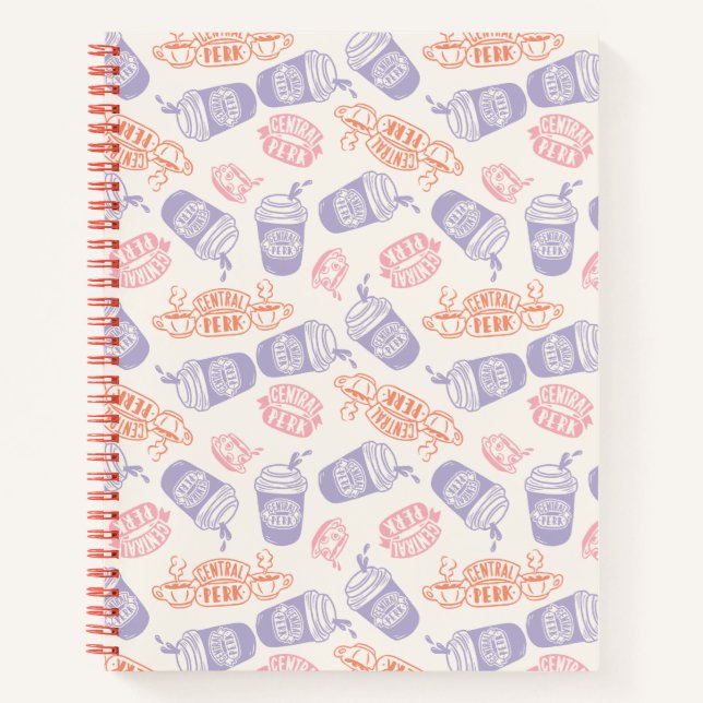 FRIENDS™ | Pastel Central Perk Pattern Notebook (Front)