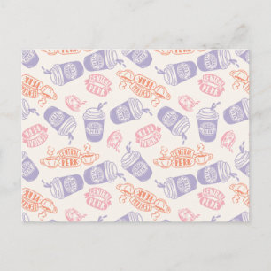 FRIENDS™   Pastel Central Perk Pattern Postcard