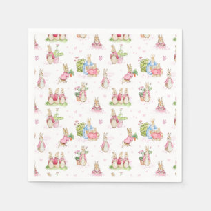 Friends Peter Rabbit Baby Pink Napkin