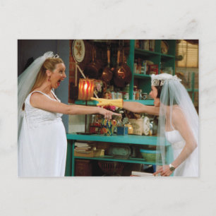 FRIENDS™ Phoebe and Monica in Wedding Dresses Invitation Postcard