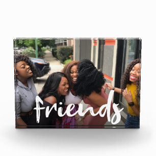 Friends Photo Brush Script Block