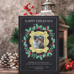 FRIENDS™ Photo Holiday Christmas Chalkboard Card<br><div class="desc">Send festive wishes with the FRIENDS™ Photo Holiday Christmas Chalkboard Card. Featuring a charming chalkboard background adorned with the iconic FRIENDS™ logo, holiday accents, and space for your favourite photo, this card is perfect for spreading cheer to loved ones. Customizable with your holiday message, it’s a nostalgic and heartwarming choice...</div>