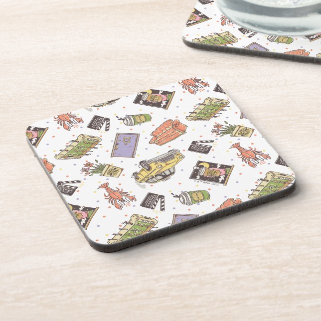 FRIENDS™ | Polka Dot Icon Pattern Coaster (Left Side)