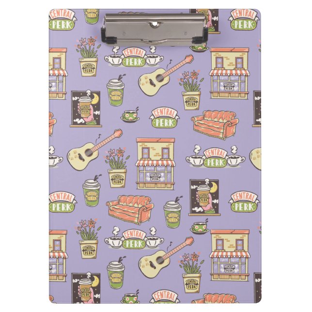 FRIENDS™ | Purple Icon Pattern Clipboard (Front)