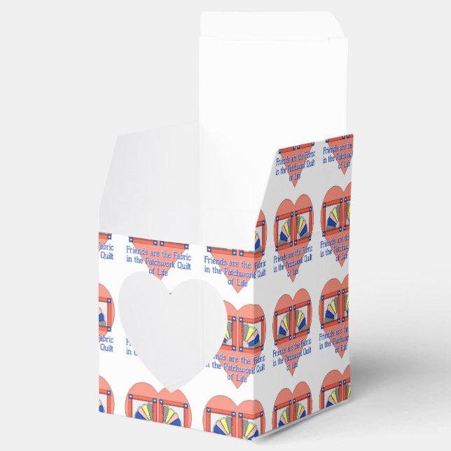 Friends Quilt Pattern Favor Box (Opened)
