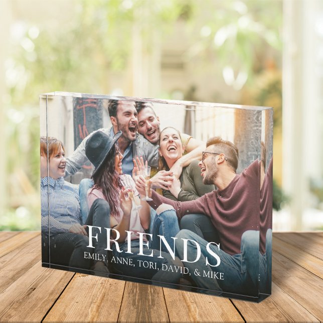 Friends Quote Custom Photo Minimalist Block (Creator Uploaded)