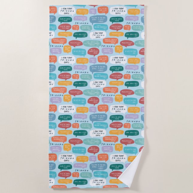FRIENDS™ Quote Pattern Beach Towel (Front)