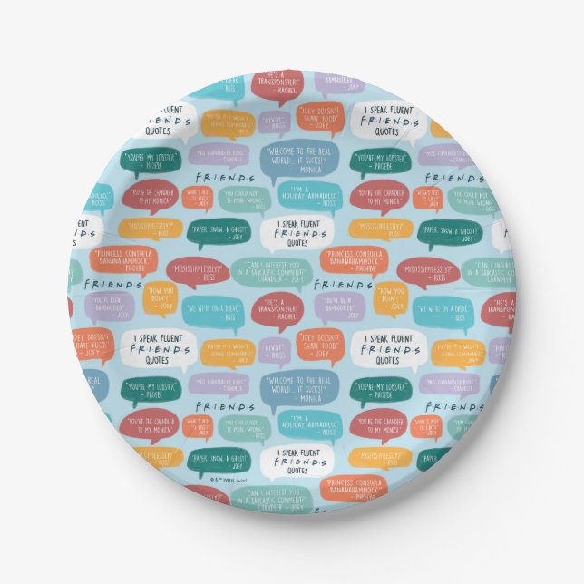 FRIENDS™ Quote Pattern Paper Plate (Front)